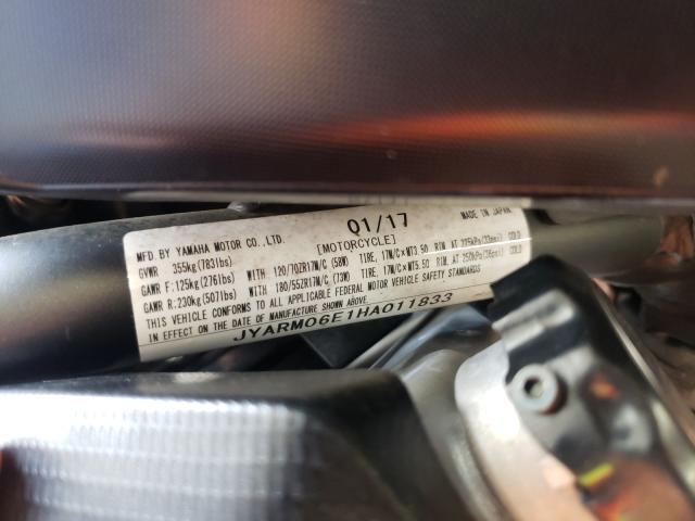 2017 YAMAHA FZ07 JYARM06E1HA011833