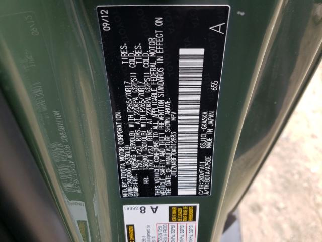2013 TOYOTA FJ CRUISER JTEZU4BF7DK012883