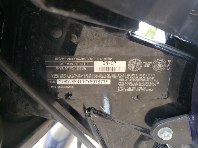2007 HARLEY-DAVIDSON FLHT CLASS 1HD1FF4177Y697377