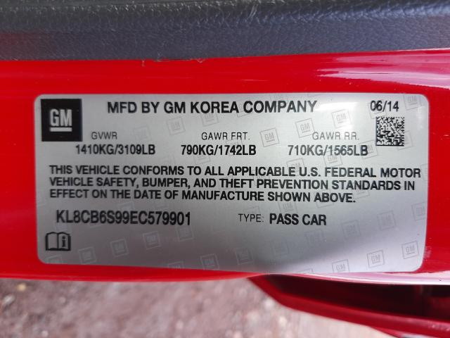 2014 CHEVROLET SPARK KL8CB6S99EC579901