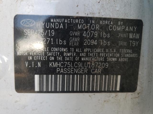 2020 HYUNDAI IONIQ SE KMHC75LC9LU187209