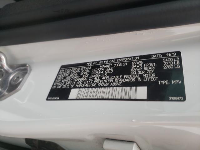 2020 VOLVO XC60 T6 IN YV4A22RL6L1517483