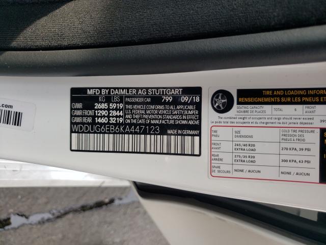2019 MERCEDES-BENZ S 450 4MAT WDDUG6EB6KA447123