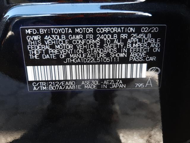 2020 LEXUS IS 300 F-S JTHGA1D22L5105111