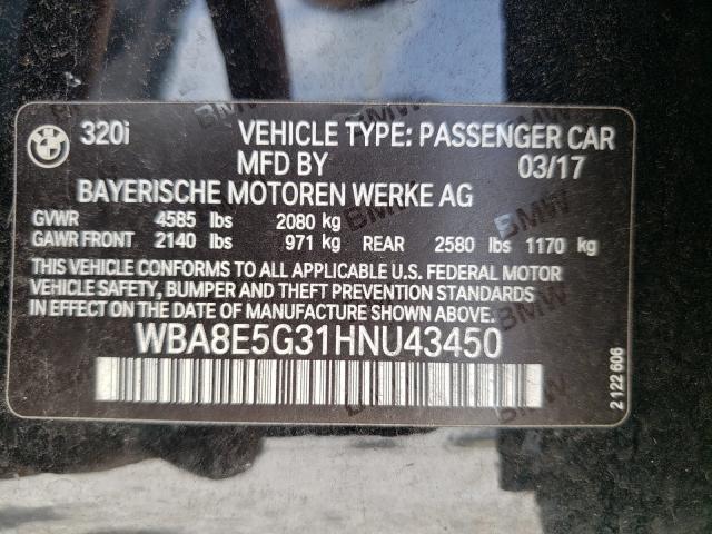 2017 BMW 320 XI WBA8E5G31HNU43450