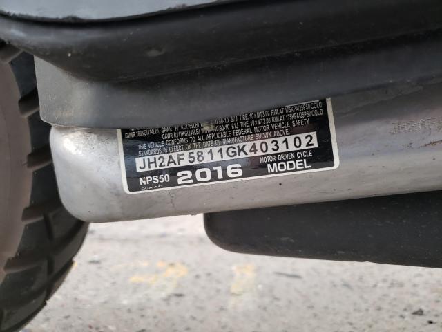 2016 HONDA NPS50 JH2AF5811GK403102