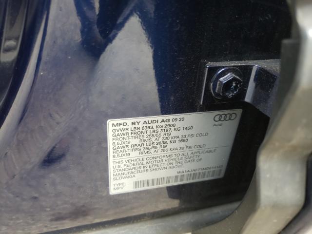 VIN WA1AJAF71MD014123 2021 Audi Q7, Premium no.10