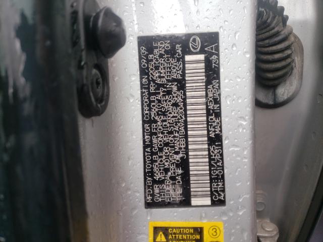 2010 LEXUS HS 250H JTHBB1BA9A2004955