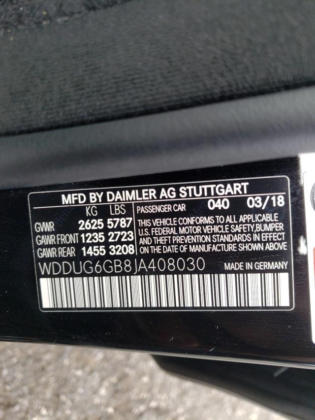 2018 MERCEDES-BENZ S 450 WDDUG6GB8JA408030