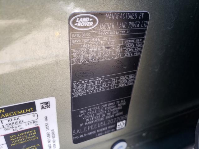 2020 LAND ROVER DEFENDER 1 SALEPEEU5L2022068