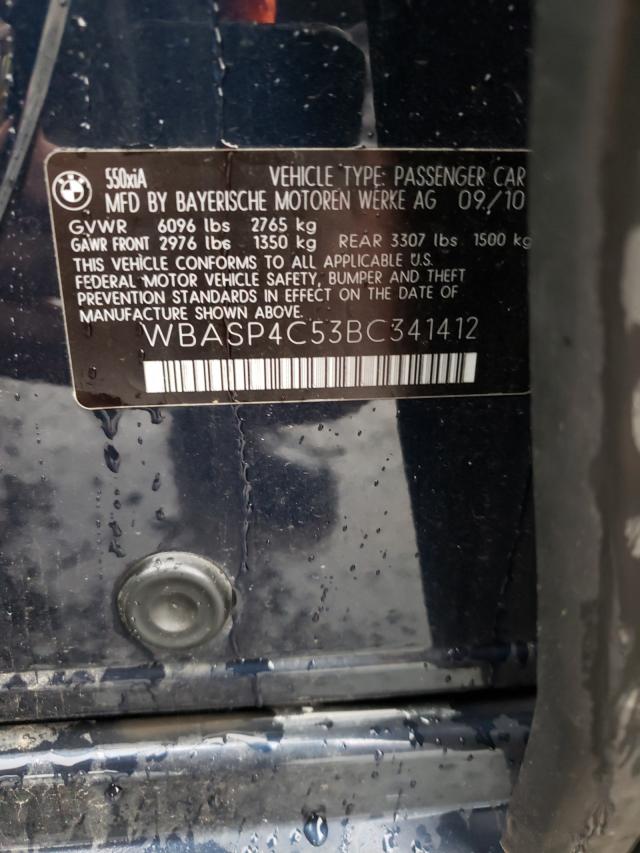 2011 BMW 550 XIGT WBASP4C53BC341412