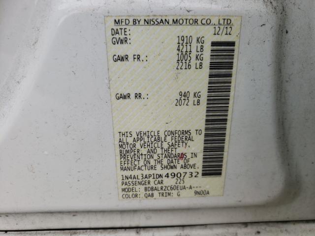 2013 NISSAN ALTIMA 2.5 1N4AL3AP1DN490732