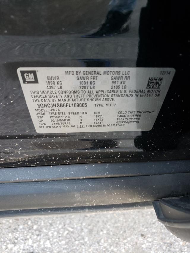 2015 CHEVROLET TRAX LTZ 3GNCJNSB6FL169805
