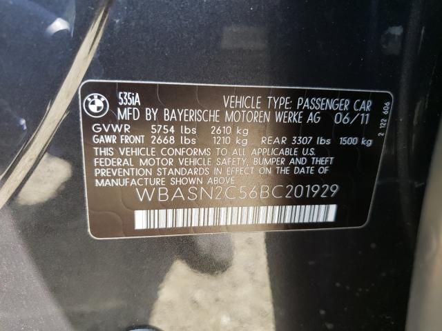 2011 BMW 535 GT WBASN2C56BC201929