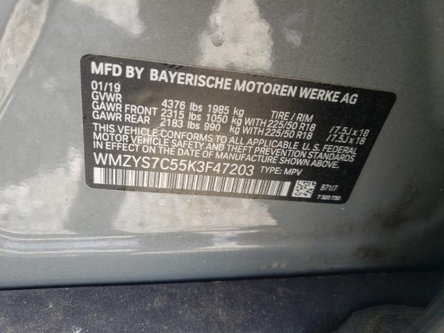 2019 MINI COOPER COU WMZYS7C55K3F47203