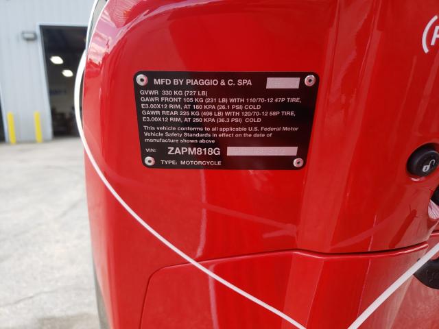 2021 VESPA PRIMAVERA ZAPM818G5M5905312