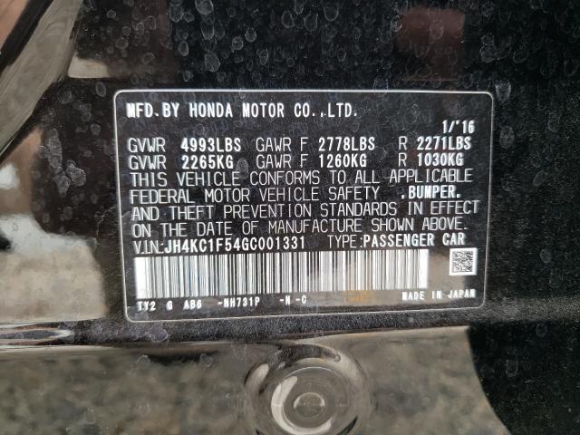 2016 ACURA RLX TECH JH4KC1F54GC001331