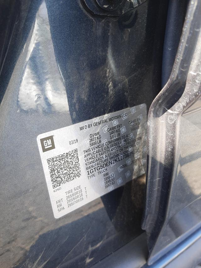 2019 GMC CANYON SLT 1GTG5DEN2K1273675