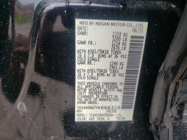2015 NISSAN XTERRA X 5N1AN0NU7FN666328