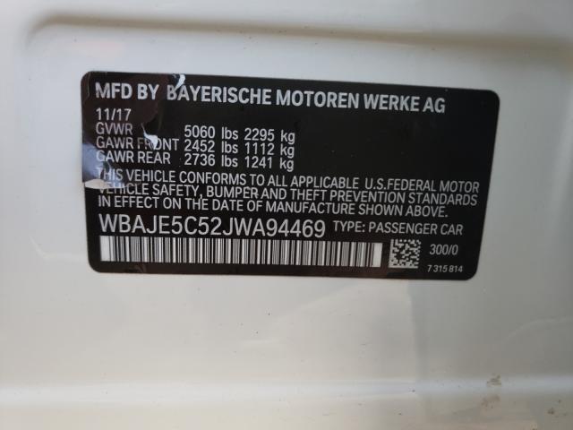 2018 BMW 540I WBAJE5C52JWA94469