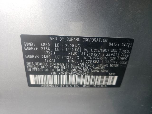 2021 SUBARU OUTBACK PR 4S4BTAFC2M3208713