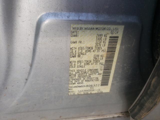 2014 NISSAN XTERRA X 5N1AN0NW6EN806322