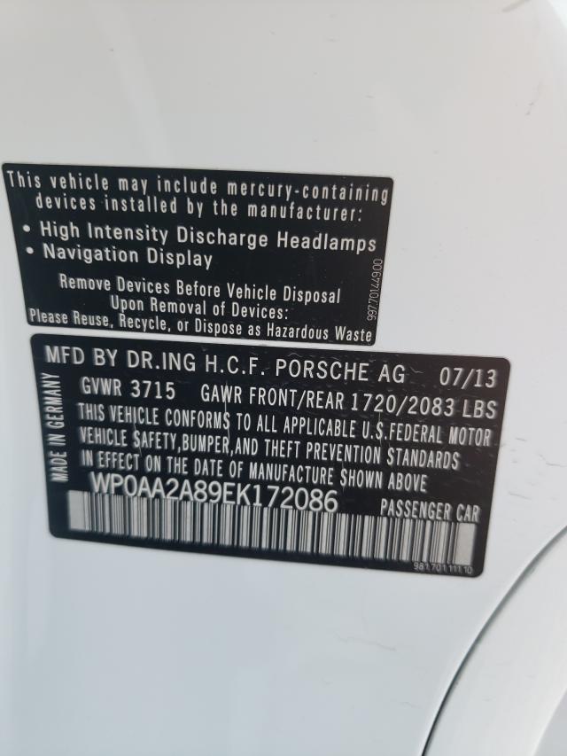 2014 PORSCHE CAYMAN WP0AA2A89EK172086