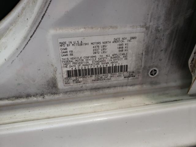 2010 MITSUBISHI GALANT FE 4A32B2FF8AE010271