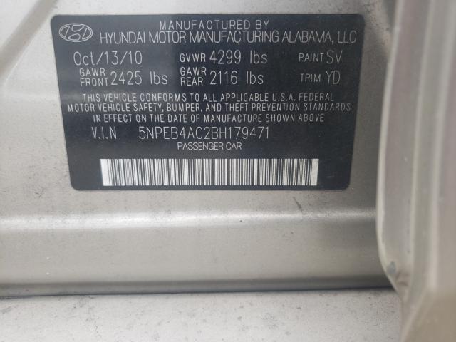 2011 HYUNDAI SONOTA 5NPEB4AC2BH179471