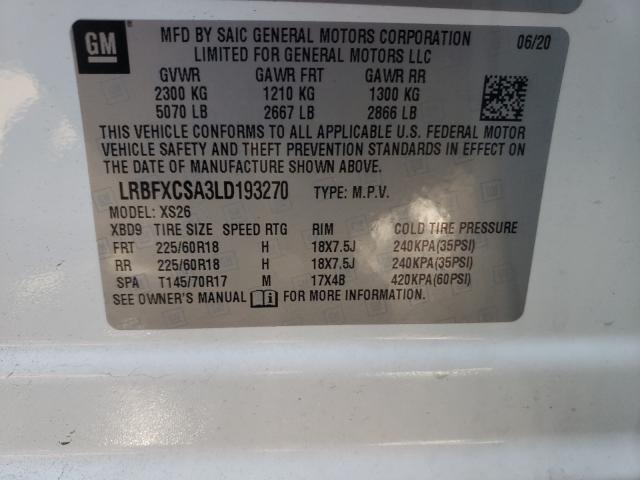 2020 BUICK ENVISION E LRBFXCSA3LD193270