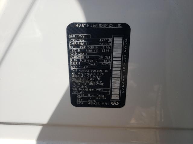 2021 INFINITI QX50 LUXE 3PCAJ5BA5MF119450
