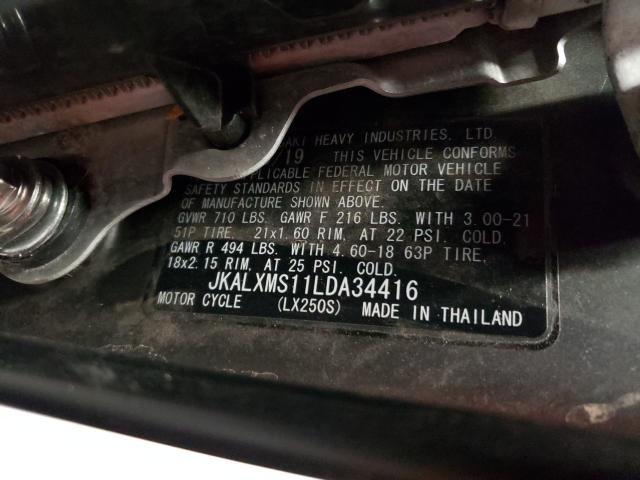 2020 KAWASAKI KLX250 S JKALXMS11LDA34416