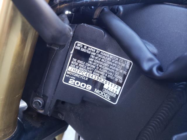 2009 HONDA CBR600 RR JH2PC40439K201173