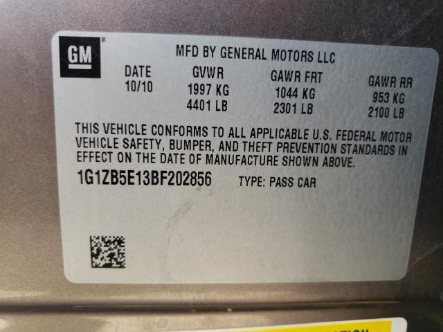 2011 CHEVROLET MALIBU LS 1G1ZB5E13BF202856