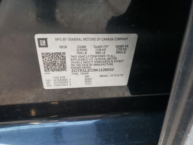 2019 GMC SIERRA LIM 2GTR1LEC0K1126052