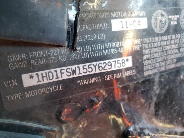 2005 HARLEY-DAVIDSON FLTRI 1HD1FSW155Y629758