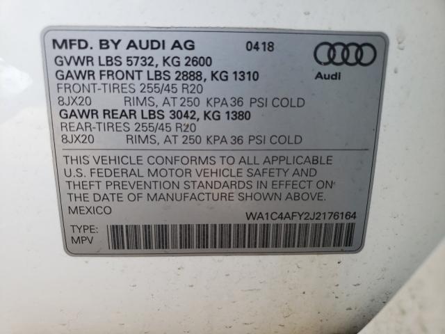 2018 AUDI SQ5 PRESTI WA1C4AFY2J2176164