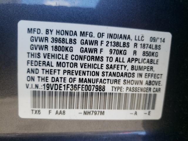 2019 ACURA ILX 20 19VDE1F36FE007988