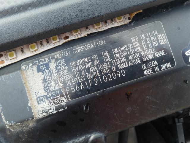 2015 SUZUKI DL650 A JS1VP56A1F2102090