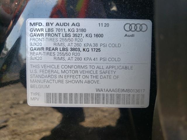 2021 AUDI E-TRON PRE WA1AAAGE9MB013617