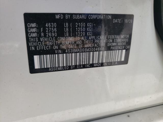 2021 SUBARU LEGACY 4S3BWAB66M3004668