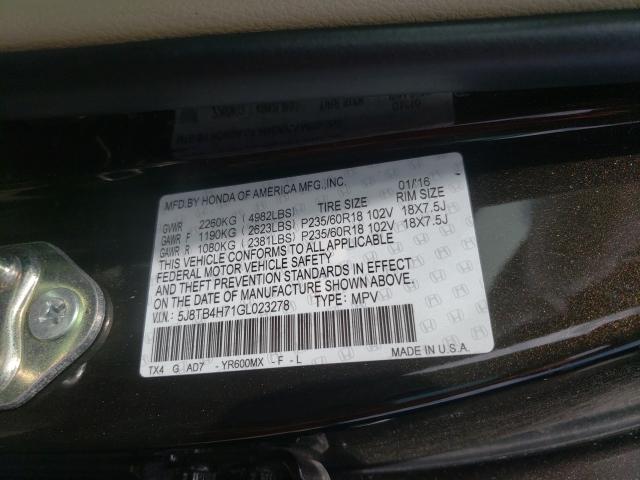 2016 ACURA RDX ADVANC 5J8TB4H71GL023278