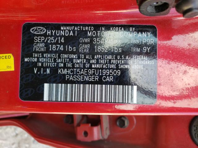 2015 HYUNDAI ACCENT GS KMHCT5AE9FU199509