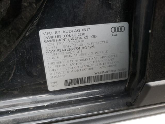 2017 AUDI A4 ALLROAD WA18NAF48HA180493