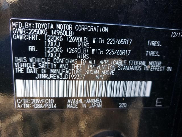 2018 TOYOTA RAV4 HV LE JTMRJREV3JD192327