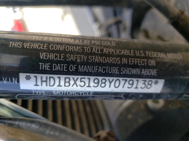 2008 HARLEY-DAVIDSON FLSTF 1HD1BX5198Y079138