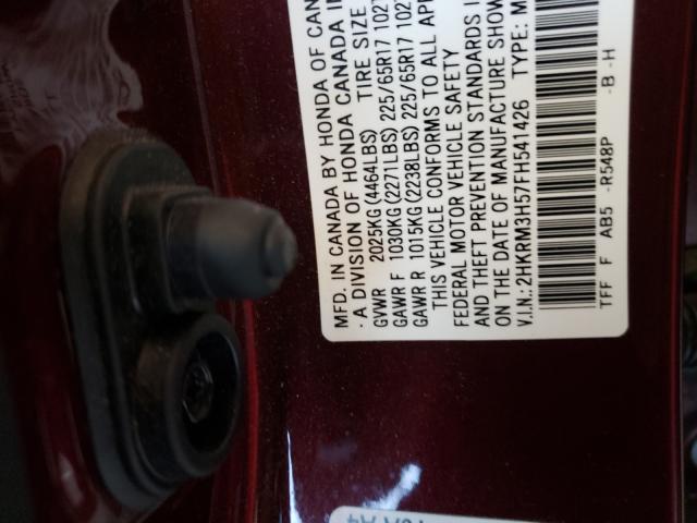 2HKRM3H57FH541426 Honda Cr-V Ex 2015. Фото: 9