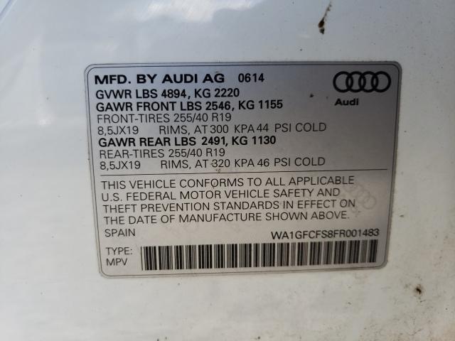 2015 AUDI Q3 PRESTIG WA1GFCFS8FR001483