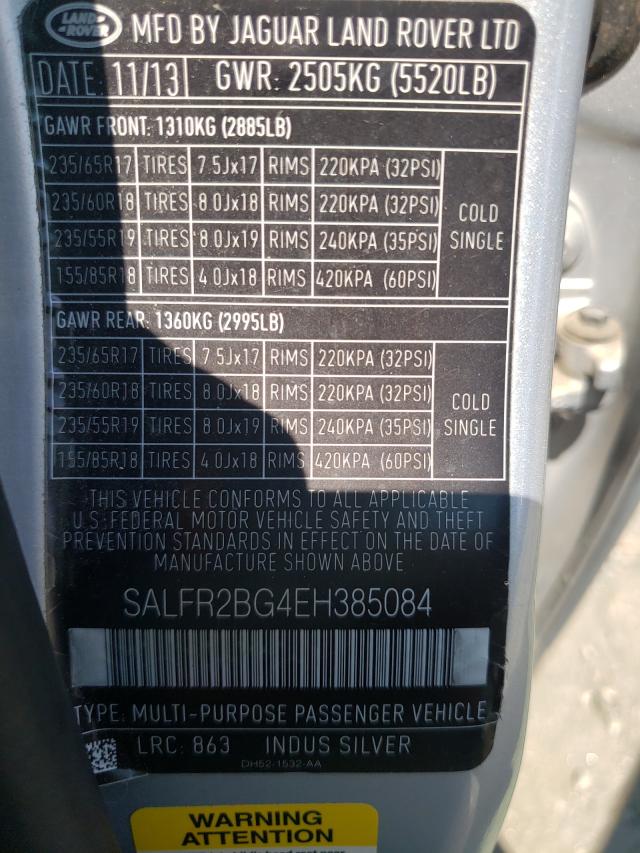 2014 LAND ROVER LR2 HSE SALFR2BG4EH385084