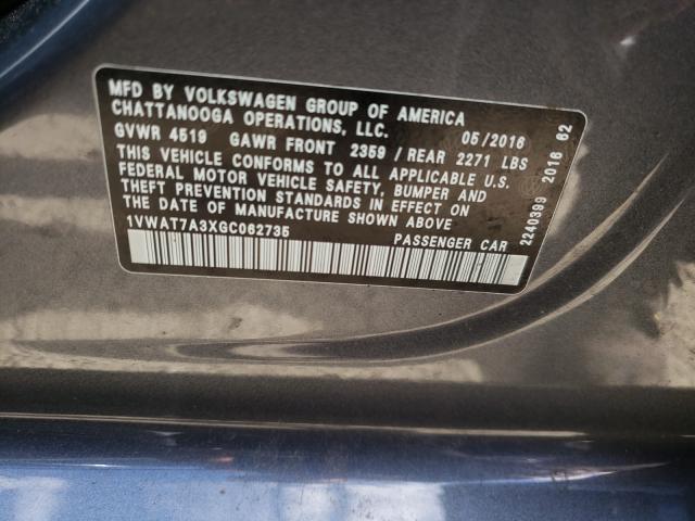 2016 VOLKSWAGEN PASSAT 1VWAT7A3XGC062735